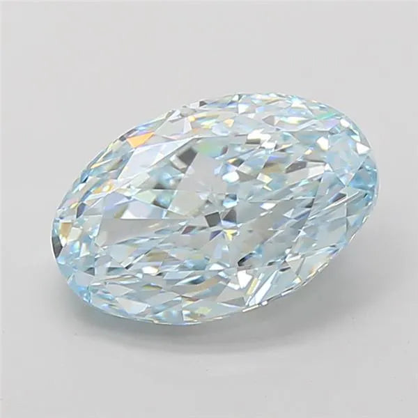 4.01ct Oval Lab Grown Diamond (Colour Fancy Intense Blue, Clarity VVS2, IGI Certified)