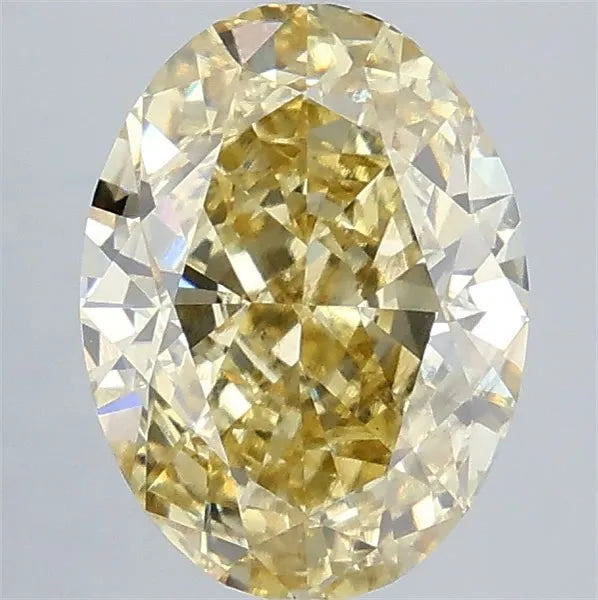 4.01ct Oval Lab Grown Diamond (Colour Fancy Intense Yellow, Clarity VS2, IGI Certified)