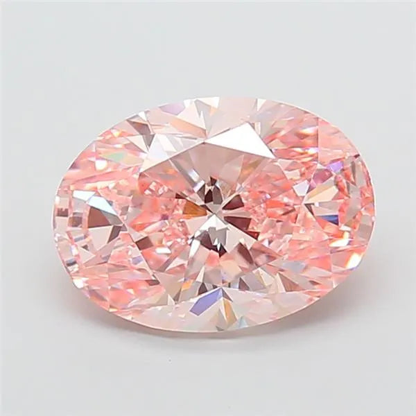 4.01ct Oval Lab Grown Diamond (Colour Fancy Vivid Pink, Clarity VS1, IGI Certified)
