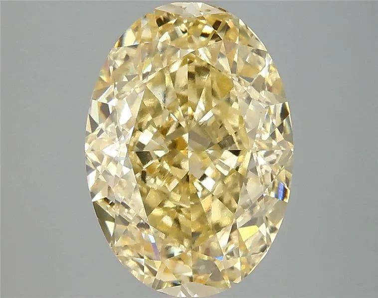 4.01ct Oval Lab Grown Diamond (Colour Fancy Vivid Yellow, Clarity VVS2, IGI Certified)