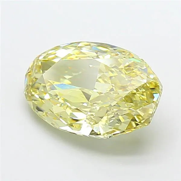 4.01ct Oval Lab Grown Diamond (Colour Fancy Yellow, Clarity VS1, IGI Certified)