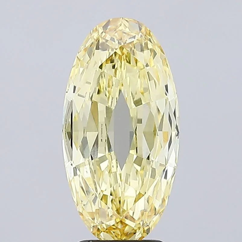 4.01ct Oval european cut Lab Grown Diamond (Colour Fancy Yellow, Clarity VVS2, IGI Certified)