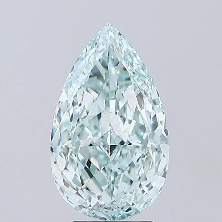 4.01ct Pear Lab Grown Diamond (Colour Fancy Green, Clarity VVS2, IGI Certified)