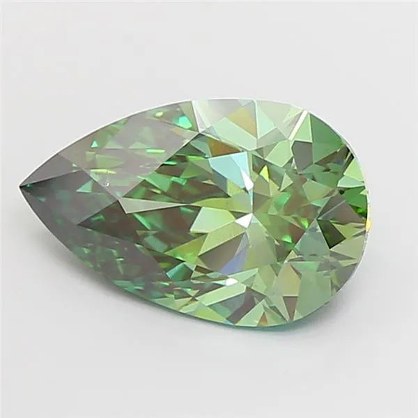 4.01ct Pear Lab Grown Diamond (Colour Fancy Vivid Green, Clarity VS1, IGI Certified)