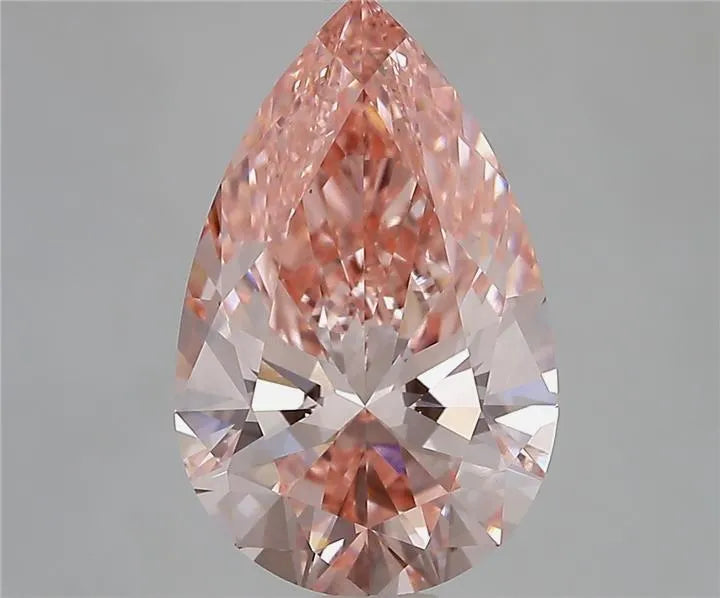 4.01ct Pear Lab Grown Diamond (Colour Fancy Vivid Pink, Clarity VS1, IGI Certified)