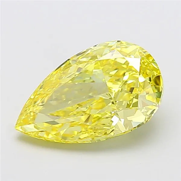 4.01ct Pear Lab Grown Diamond (Colour Fancy Vivid Yellow, Clarity VS1, IGI Certified)