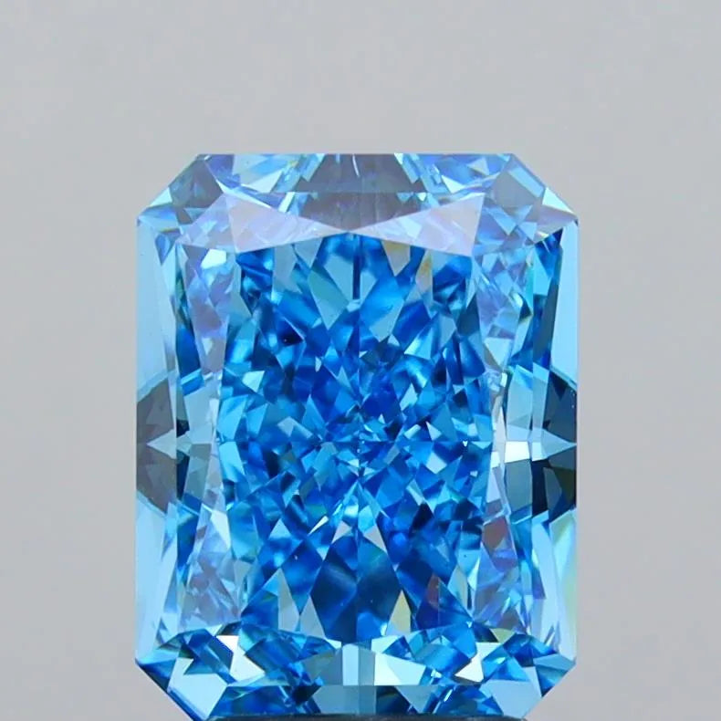 4.01ct Radiant Lab Grown Diamond (Colour Fancy Vivid Blue, Clarity VS1, IGI Certified)