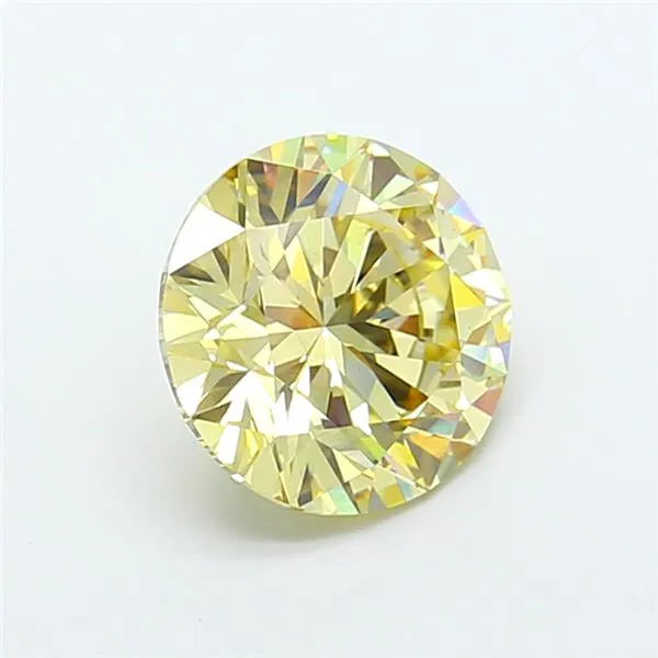 4.01ct Round Lab Grown Diamond (Colour Fancy Light Brownish Yellow, Clarity VS1, Cut ID, IGI Certified)