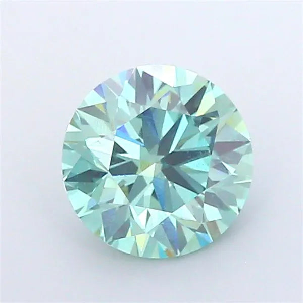 4.01ct Round Lab Grown Diamond (Colour Fancy Vivid Green, Clarity VS1, Cut EX, IGI Certified)