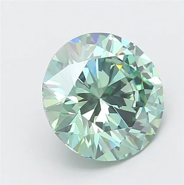 4.01ct Round Lab Grown Diamond (Colour Fancy Vivid Green, Clarity VS1, Cut EX, IGI Certified)