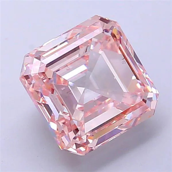 4.01ct Square emerald Lab Grown Diamond (Colour Fancy Pink, Clarity VS2, IGI Certified)
