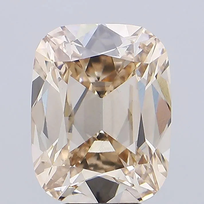 4.02ct Cushion brilliant Lab Grown Diamond (Colour Fancy Light Brown, Clarity VS1, IGI Certified)