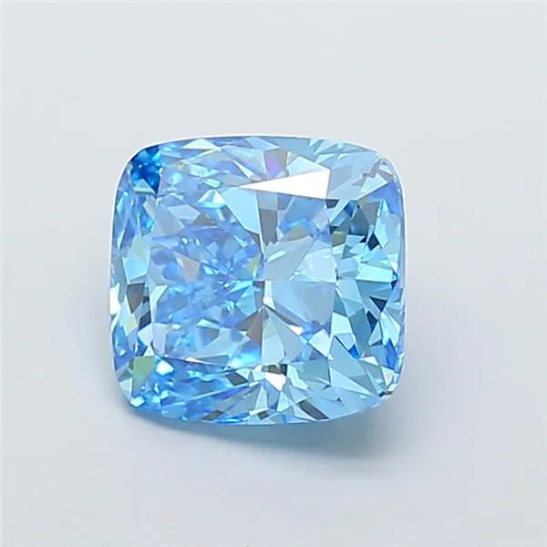 4.02ct Cushion brilliant Lab Grown Diamond (Colour Fancy Vivid Blue, Clarity VS1, IGI Certified)