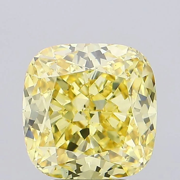 4.02ct Cushion modified Lab Grown Diamond (Colour Fancy Intense Yellow, Clarity VS2, IGI Certified)