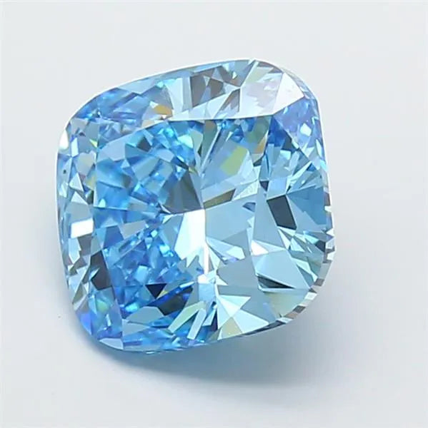 4.02ct Cushion modified Lab Grown Diamond (Colour Fancy Vivid Blue, Clarity VVS2, IGI Certified)