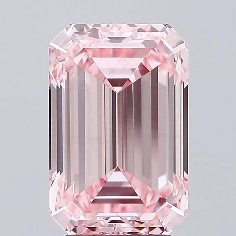 4.02ct Emerald Lab Grown Diamond (Colour Fancy Intense Pink, Clarity VS1, IGI Certified)