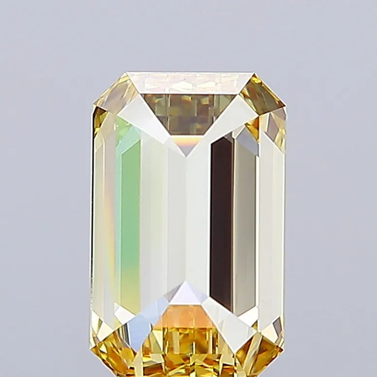4.02ct Emerald Lab Grown Diamond (Colour Fancy Intense Yellow, Clarity VVS2, IGI Certified)