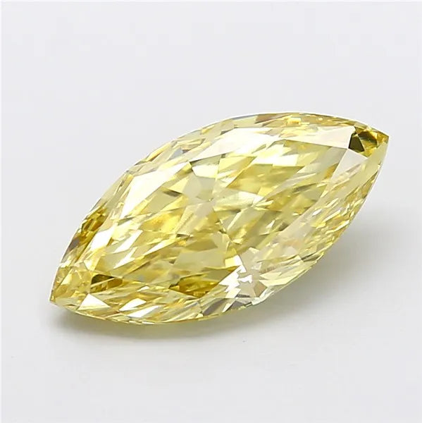 4.02ct Marquise Lab Grown Diamond (Colour Fancy Intense Yellow, Clarity VVS2, IGI Certified)