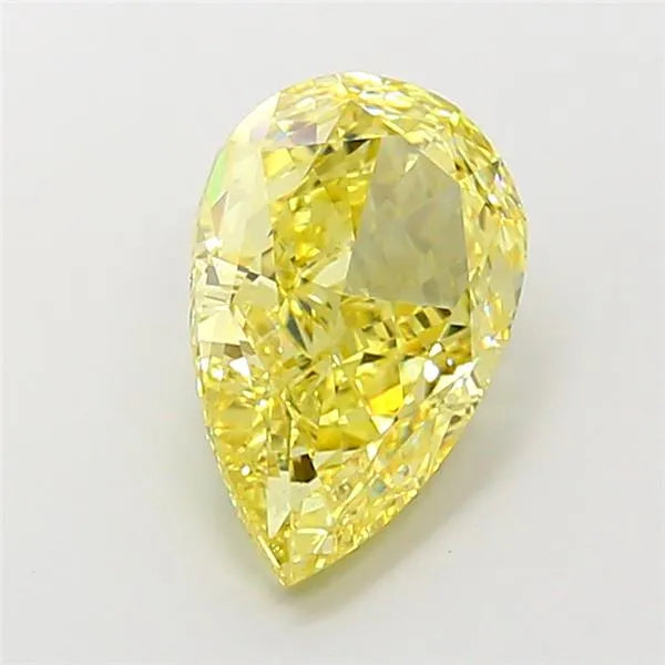 4.02ct Pear Lab Grown Diamond (Colour Fancy Intense Yellow, Clarity VS1, IGI Certified)