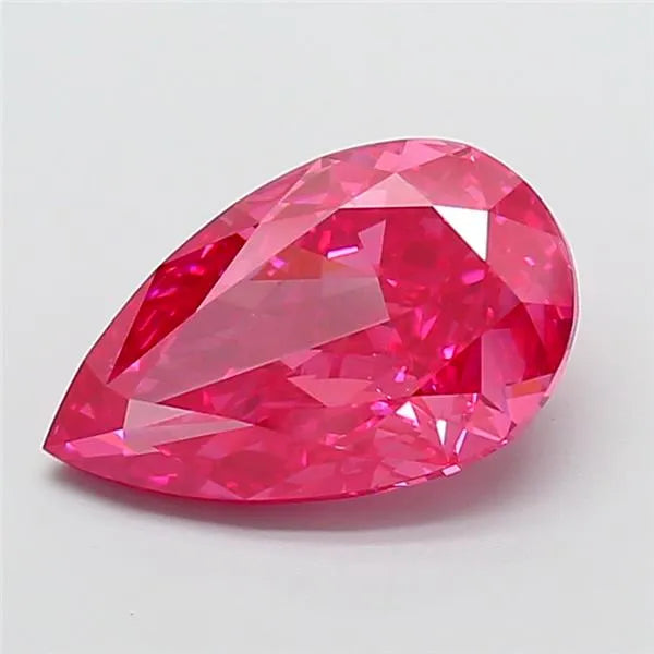 4.02ct Pear Lab Grown Diamond (Colour Fancy Vivid Pink, Clarity VVS2, IGI Certified)
