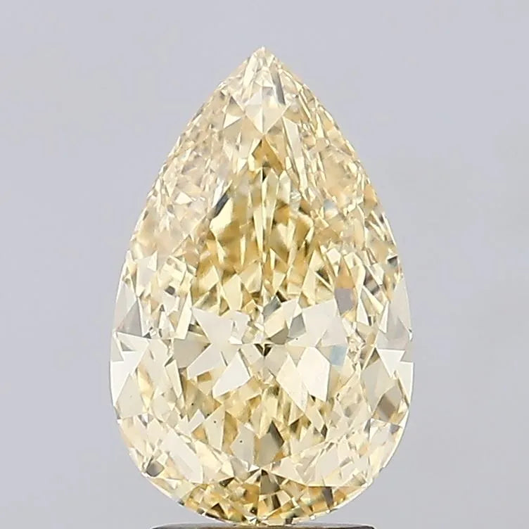 4.02ct Pear Lab Grown Diamond (Colour Fancy Vivid Yellow, Clarity VS1, IGI Certified)