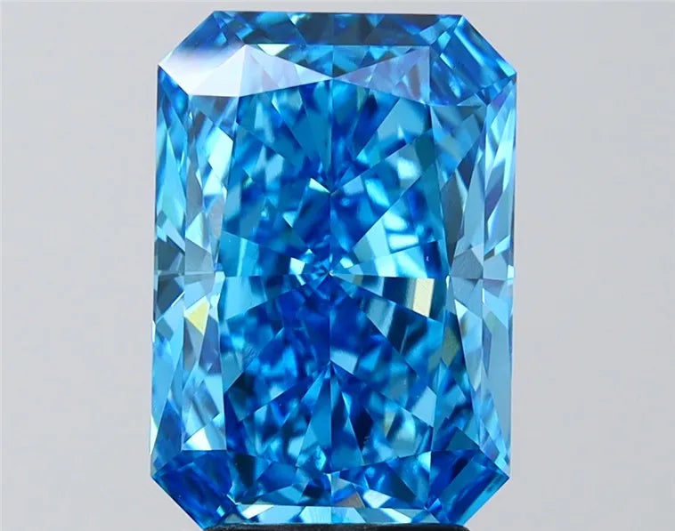 4.02ct Radiant Lab Grown Diamond (Colour Fancy Vivid Blue, Clarity VVS2, IGI Certified)