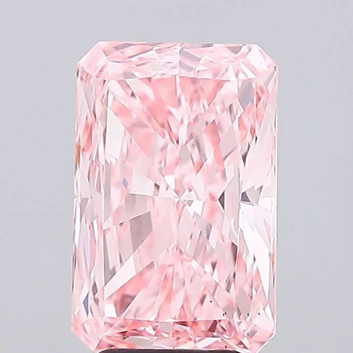 4.02ct Radiant Lab Grown Diamond (Colour Fancy Vivid Pink, Clarity VS2, IGI Certified)