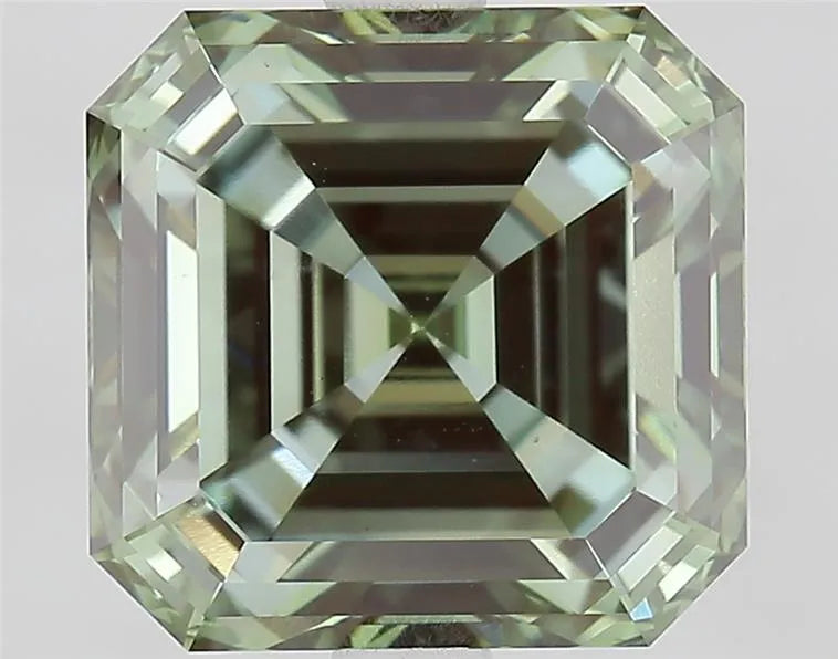 4.03ct Asscher Lab Grown Diamond (Colour Fancy Vivid Green, Clarity VS1, IGI Certified)