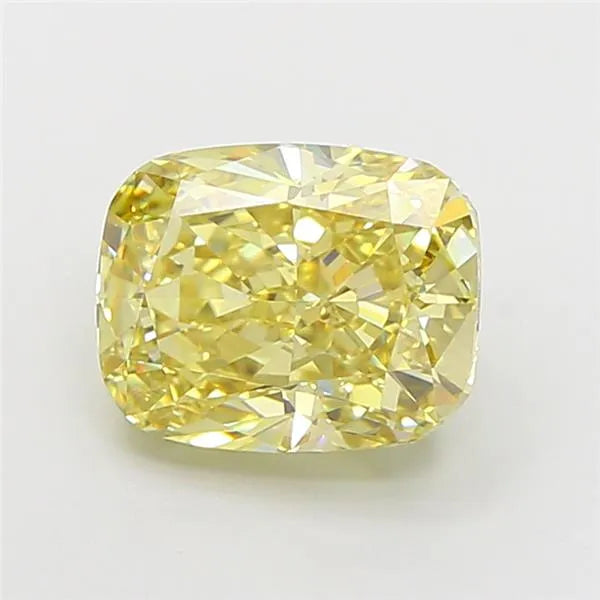 4.03ct Cushion modified Lab Grown Diamond (Colour Fancy Intense Yellow, Clarity VVS2, IGI Certified)