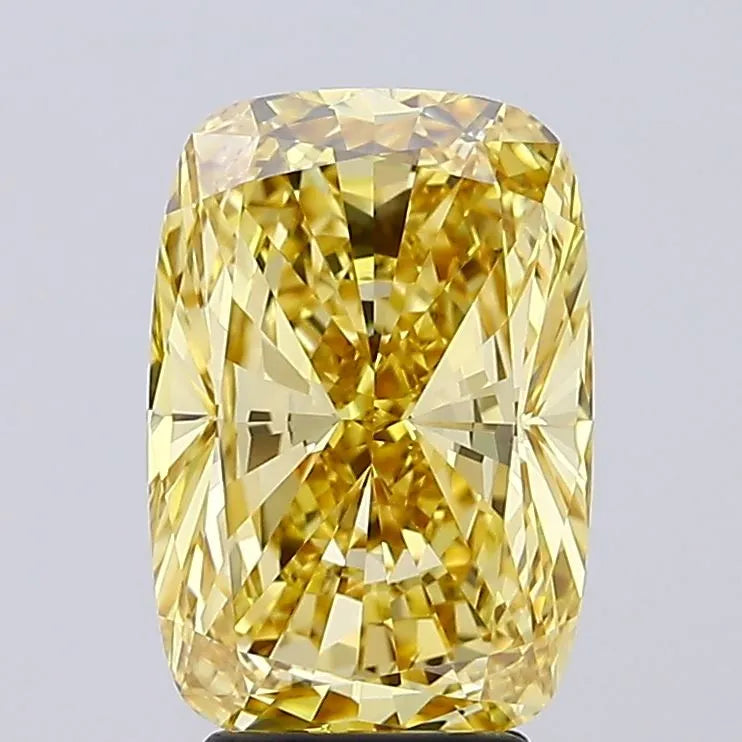 4.03ct Cushion modified Lab Grown Diamond (Colour Fancy Intense Yellow, Clarity VVS2, IGI Certified)