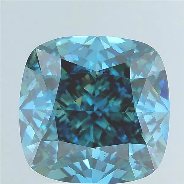 4.03ct Cushion modified Lab Grown Diamond (Colour Fancy Vivid Blue, Clarity SI2, IGI Certified)