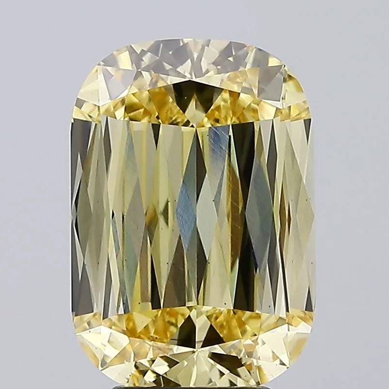 4.03ct Cushion modified Lab Grown Diamond (Colour Fancy Yellow, Clarity VS2, IGI Certified)