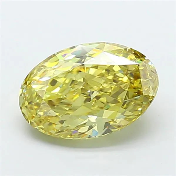 4.03ct Oval Lab Grown Diamond (Colour Fancy Intense Yellow, Clarity VS2, IGI Certified)