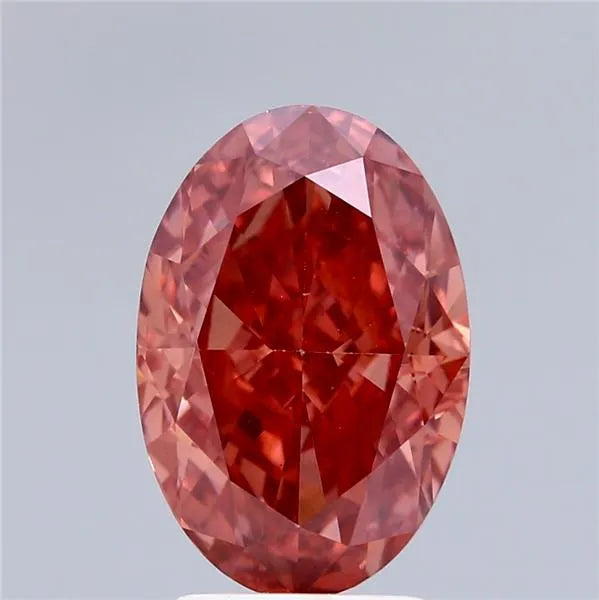 4.03ct Oval Lab Grown Diamond (Colour Fancy Vivid Brownish Orange, Clarity VS1, IGI Certified)