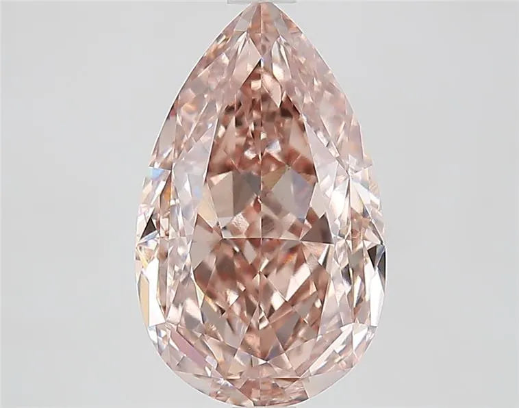 4.03ct Pear Lab Grown Diamond (Colour Fancy Brown, Clarity VVS2, IGI Certified)