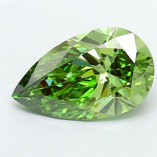 4.03ct Pear Lab Grown Diamond (Colour Fancy Vivid Green, Clarity VS1, IGI Certified)