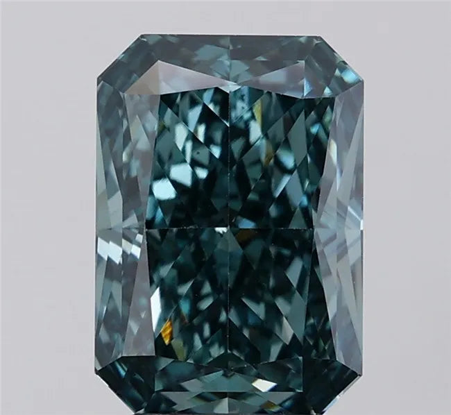 4.03ct Radiant Lab Grown Diamond (Colour Fancy Vivid Blueish Green, Clarity VS1, IGI Certified)