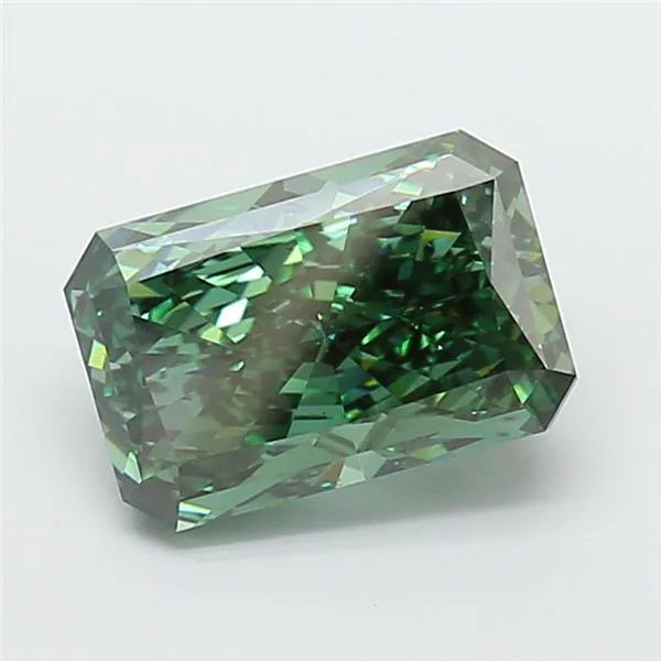 4.03ct Radiant Lab Grown Diamond (Colour Fancy Vivid Green, Clarity VS2, IGI Certified)