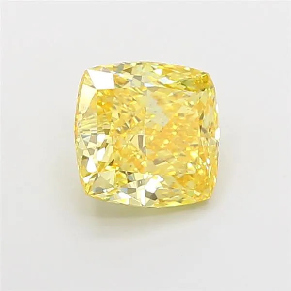 4.04ct Cushion modified Lab Grown Diamond (Colour Fancy Vivid Yellow, Clarity VS2, IGI Certified)