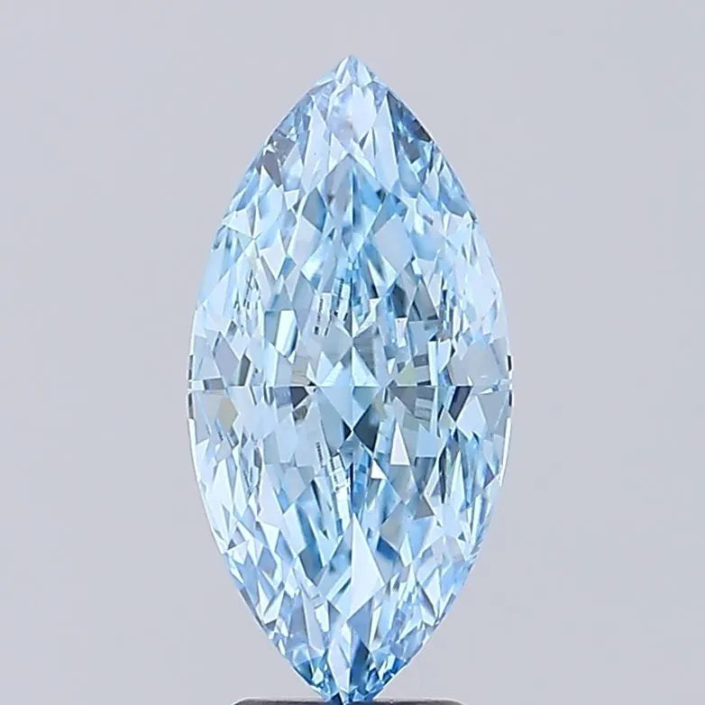 4.04ct Marquise Lab Grown Diamond (Colour Fancy Vivid Blue, Clarity VVS2, IGI Certified)