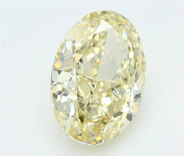 4.04ct Oval Lab Grown Diamond (Colour Fancy Light Yellow, Clarity VVS2, IGI Certified)