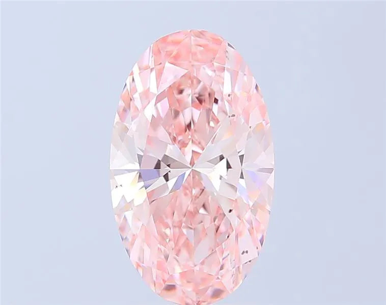 4.04ct Oval Lab Grown Diamond (Colour Fancy Vivid Pink, Clarity VS2, IGI Certified)