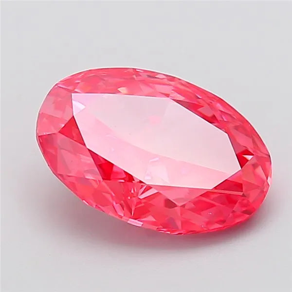 4.04ct Oval Lab Grown Diamond (Colour Fancy Vivid Pink, Clarity VVS2, IGI Certified)