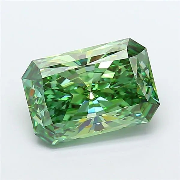 4.04ct Radiant Lab Grown Diamond (Colour Fancy Vivid Green, Clarity VS1, IGI Certified)
