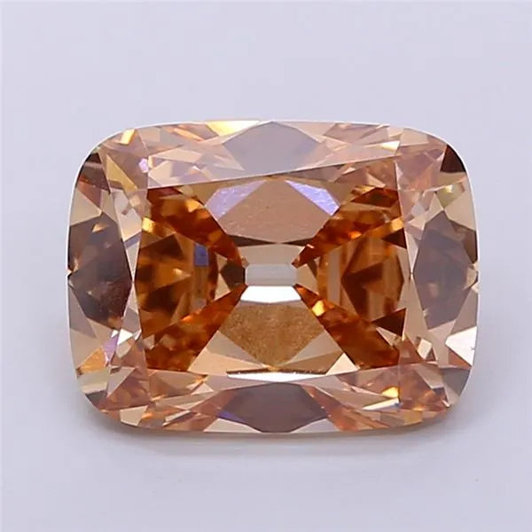 4.05ct Cushion Lab Grown Diamond (Colour Fancy Light Brown, Clarity VS1, IGI Certified)