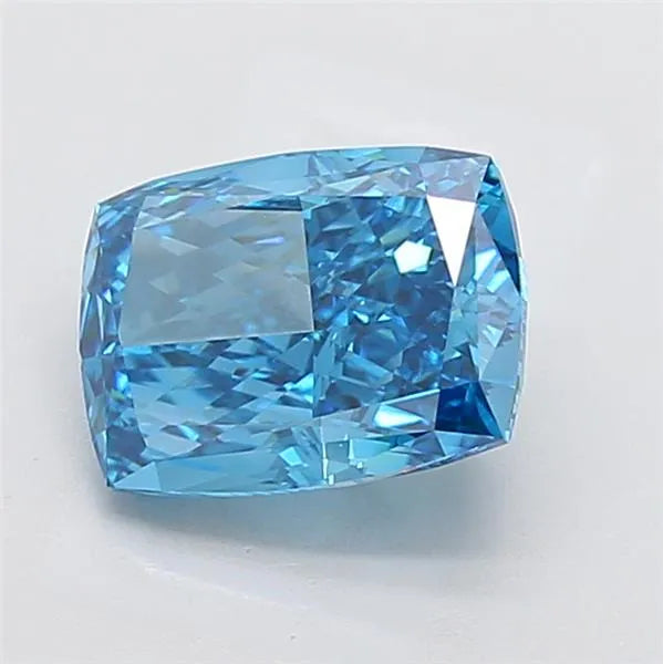 4.05ct Cushion modified Lab Grown Diamond (Colour Fancy Vivid Blue, Clarity VS1, IGI Certified)