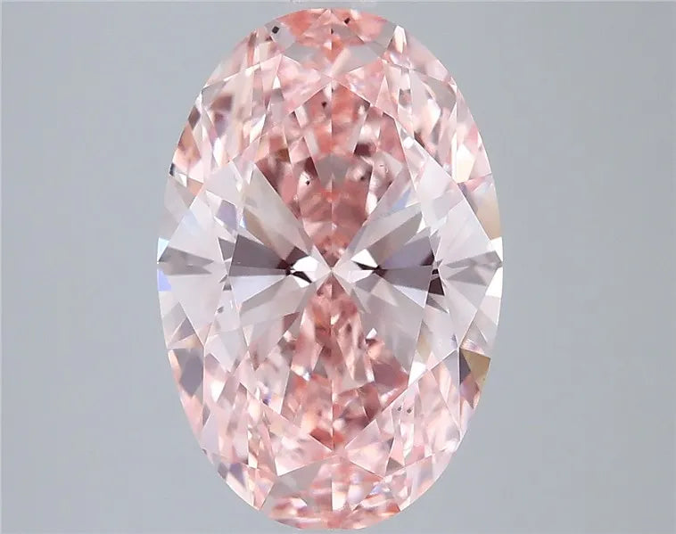 4.05ct Oval Lab Grown Diamond (Colour Fancy Vivid Pink, Clarity VS2, IGI Certified)