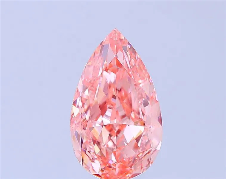 4.05ct Pear Lab Grown Diamond (Colour Fancy Vivid Pink, Clarity VS1, IGI Certified)