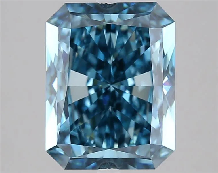 4.05ct Radiant Lab Grown Diamond (Colour Fancy Vivid Blue, Clarity VVS2, IGI Certified)