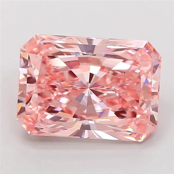 4.05ct Radiant Lab Grown Diamond (Colour Fancy Vivid Pink, Clarity VS1, IGI Certified)